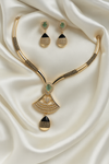 Traditional 18k Rosegold plated American Diamond Necklace Jewellery Set for Women Girls