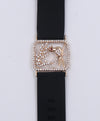 Women Stylish Lether Bracelet ( Black )