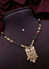 ✨ Gold-Toned Traditional Mangalsutra with Colorful Meenakari Pendant