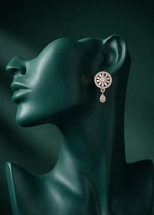 Zelra Elegant Statement Piece Drop Earrings
